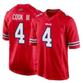 Kooe B.Bills #4 James Cook III Player Red Home Game Stitched Jerseys