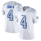 Kooe B.Bills #4 James Cook III Player White Rivalries Collection Vapor Limited Stitched Jerseys