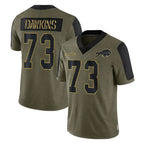 Kooe B.Bills #73 Dion Dawkins Player Olive Salute To Service Limited Home Stitched Jerseys