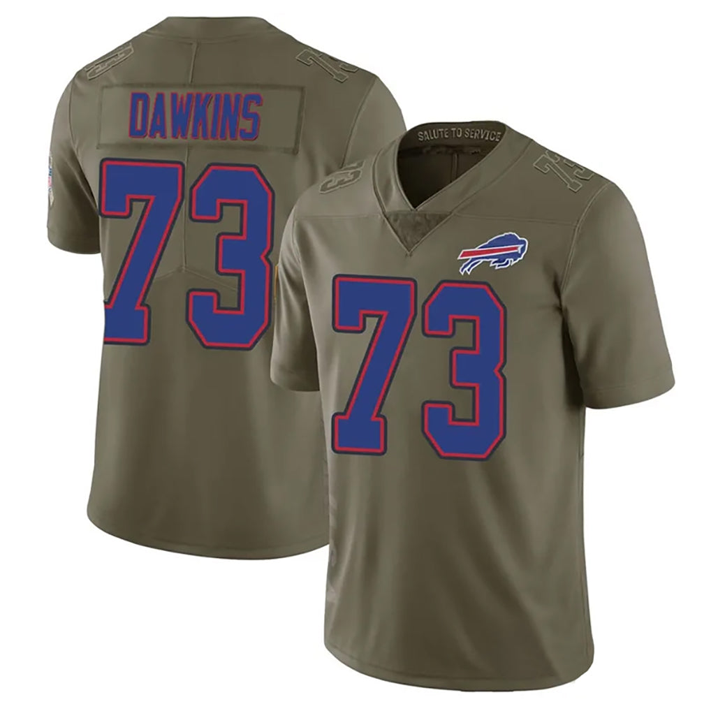 Kooe B.Bills #73 Dion Dawkins Player Olive Salute To Service Limited Stitched Jerseys
