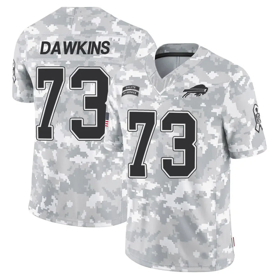 Kooe B.Bills #73 Dion Dawkins Player Arctic Camo Salute to Service Limited  Stitched Jerseys