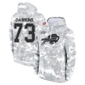 Kooe B.Bills #73 Dion Dawkins Player Salute to Service Hoodies  Stitched Jerseys