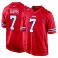 Kooe B.Bills #7 Ray Davis Player Red Home Game Stitched Jerseys
