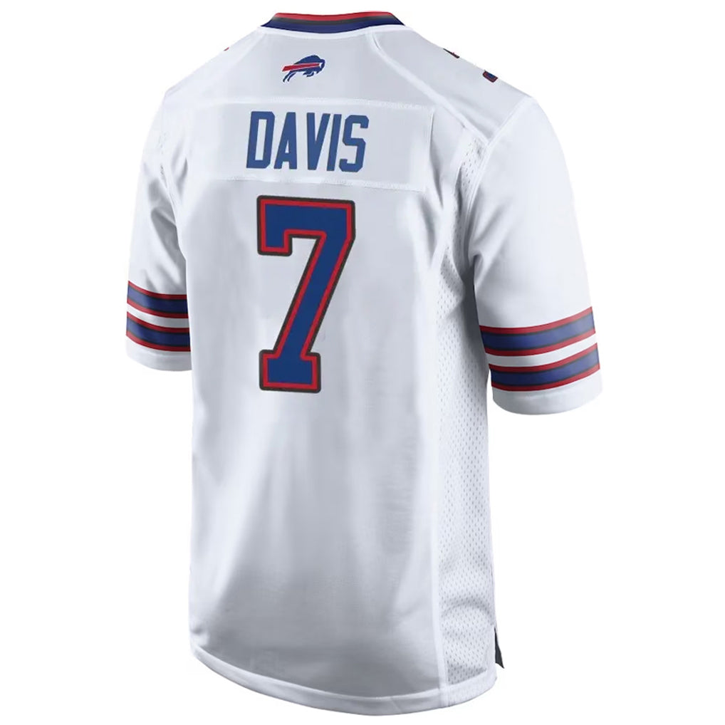 Kooe B.Bills #7 Ray Davis Player White Home Game Stitched Jerseys
