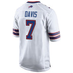 Kooe B.Bills #7 Ray Davis Player White Home Game Stitched Jerseys