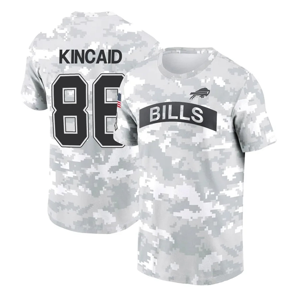 Kooe B.Bills #86 Dalton Kincaid Player Arctic Camo Salute to Service T-Shirt Hoodies Stitched Jerseys