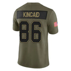 Kooe B.Bills #86 Dalton Kincaid Player Olive Salute to Service Limited Home Game Stitched Jerseys