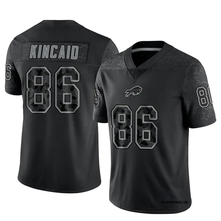Kooe B.Bills #86 Dalton Kincaid Player Black RFLCTV Limited  Stitched Jerseys