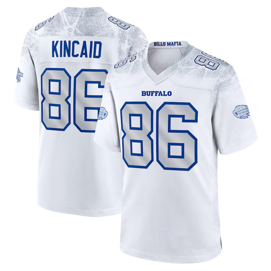Kooe B.Bills #86 Dalton Kincaid Player White Rivalries Collection Game Stitched Jerseys
