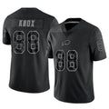 Kooe B.Bills #88 Dawson Knox Player Black RFLCTV Limited Game Stitched Jerseys
