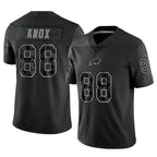 Kooe B.Bills #88 Dawson Knox Player Black RFLCTV Limited Game Stitched Jerseys