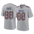 Kooe B.Bills #88 Dawson Knox Player Gray Fashion Home Game Stitched Jerseys