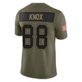 Kooe B.Bills #88 Dawson Knox Player Olive Salute To Service Limited Game Stitched Jerseys