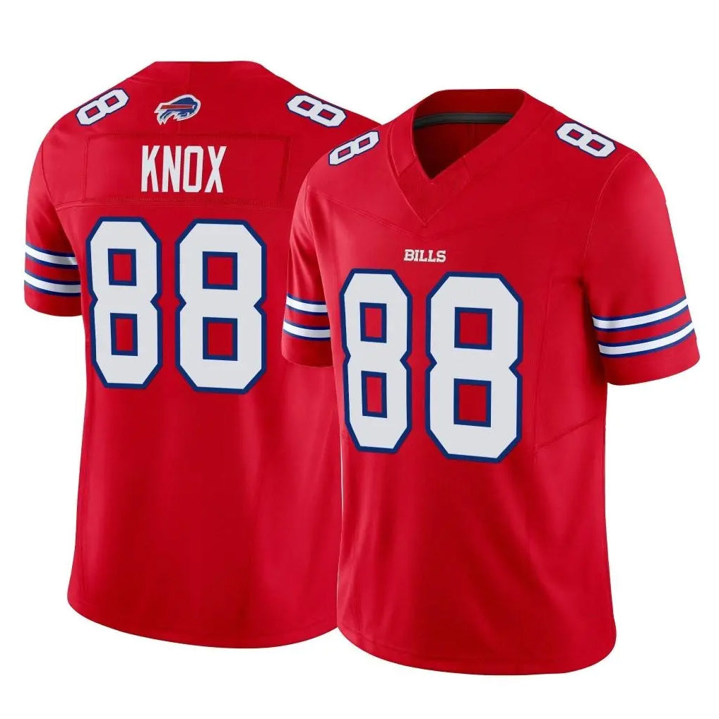 Kooe B.Bills #88 Dawson Knox Player Red Vapor F.U.S.E. Limited Home Game Stitched Jerseys