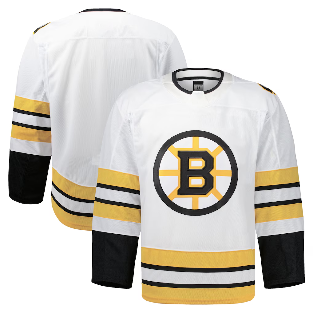 Kooe B.Bruins White Away Authentic Pro Stitched Jerseys