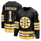 Kooe B.Bruins #1 Jeremy Swayman Black Home Breakaway Stitched Jerseys