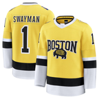 Kooe B.Bruins #1 Jeremy Swayman Gold 2026 Stadium Series Premium Stitched Jerseys