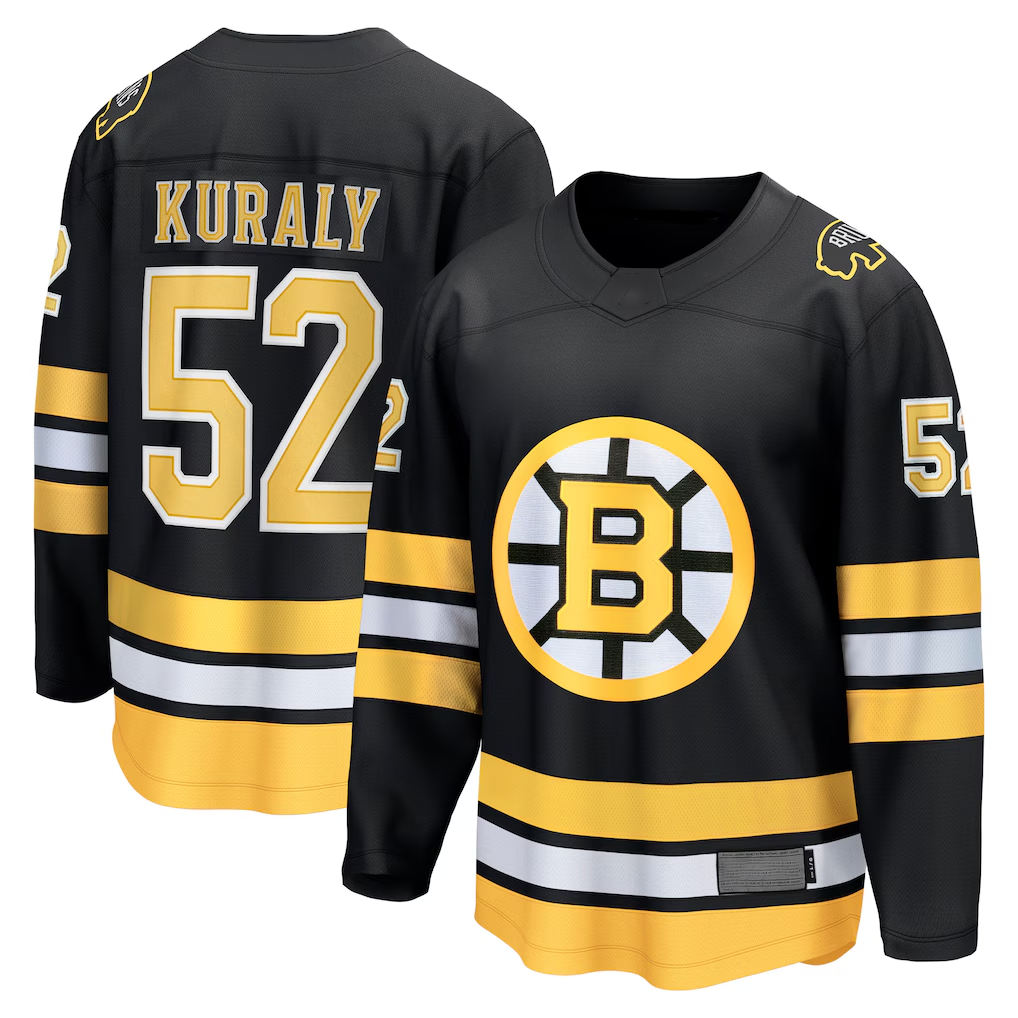 Kooe B.Bruins #52 Sean Kuraly Black Home Breakaway Player Stitched Jerseys