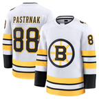 Kooe B.Bruins #88 David Pastrnak White Away Premium Player Stitched Jerseys