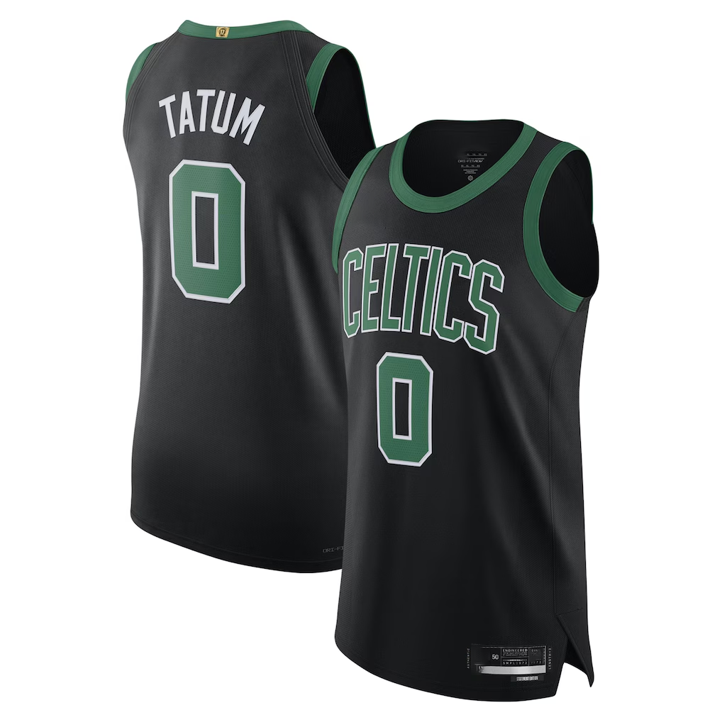 Kooe B.Celtics #0 Jayson Tatum Black Authentic Player Jerseys - Statement Edition