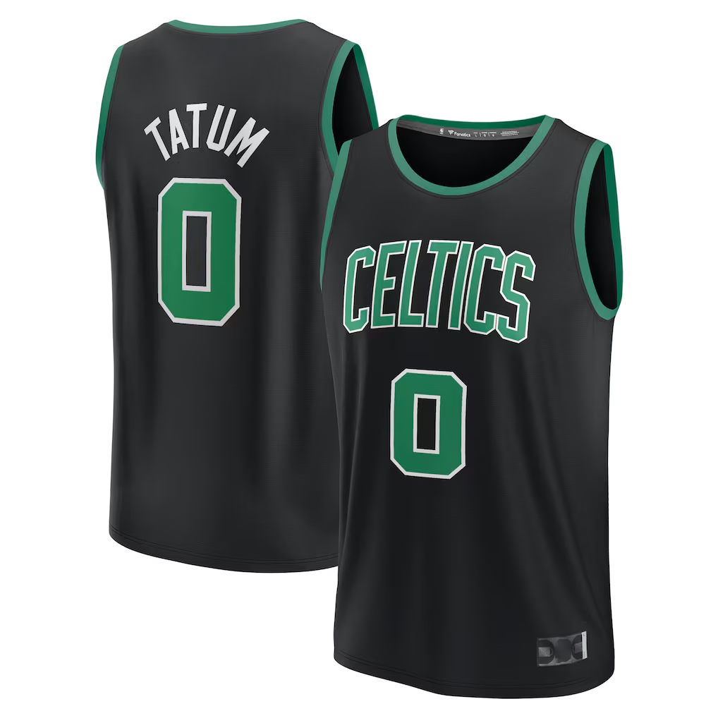 Kooe B.Celtics #0 Jayson Tatum  Black Fast Break Replica Player Jerseys - Statement Edition