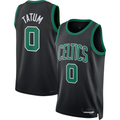 Kooe B.Celtics #0 Jayson Tatum  Black Swingman Jerseys - Statement Edition