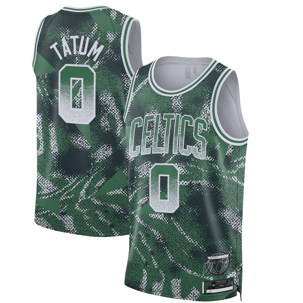 Kooe B.Celtics #0 Jayson Tatum Green 2025 Select Series Swingman Player Jerseys