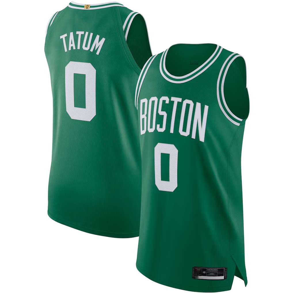 Kooe B.Celtics #0 Jayson Tatum Kelly Green Authentic Jerseys - Icon Edition