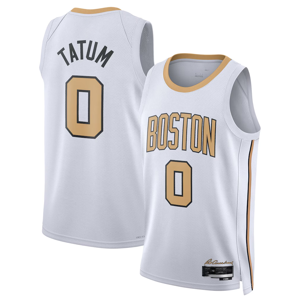 Kooe B.Celtics #0 Jayson Tatum White 2025 2026 Swingman Jerseys - City Edition