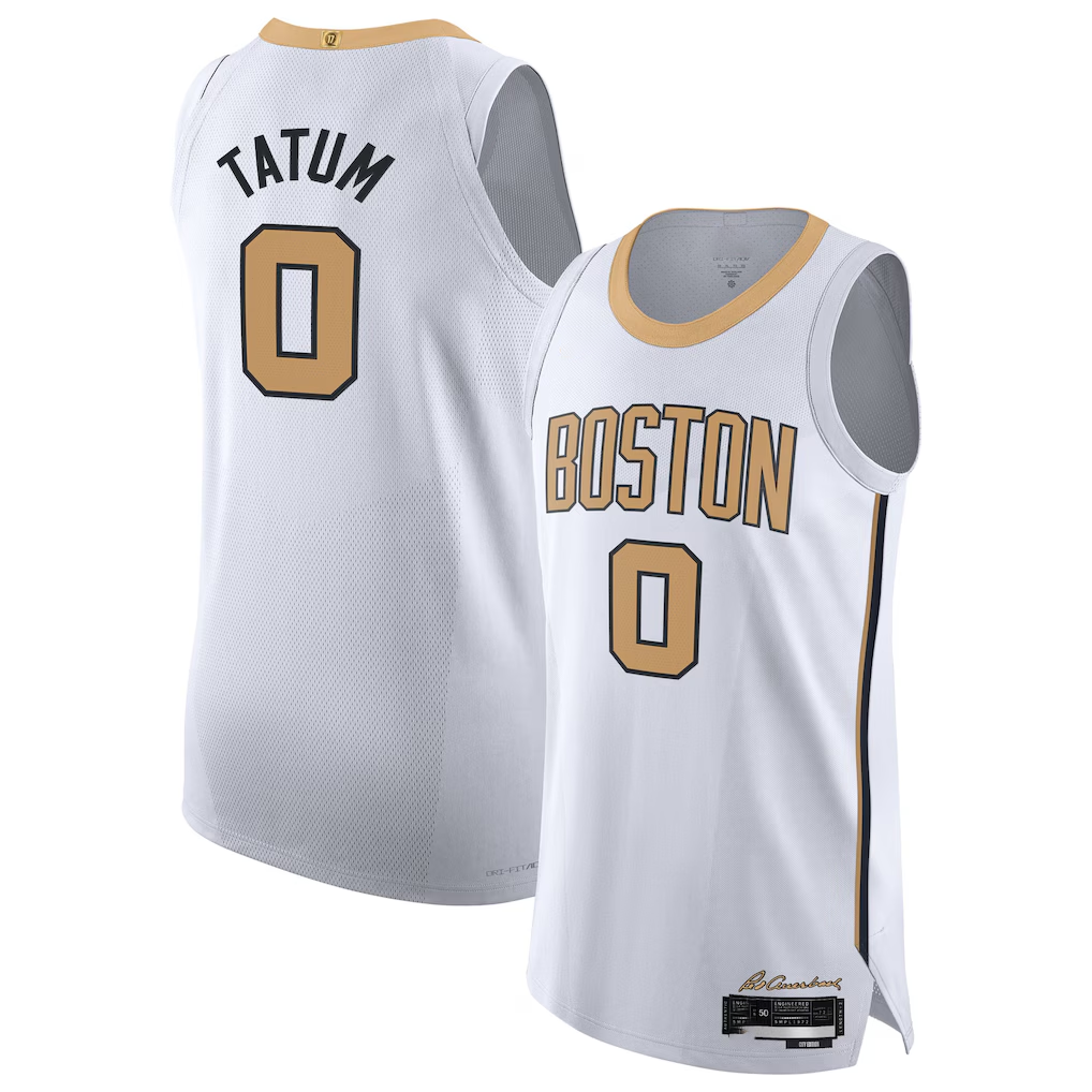 Kooe B.Celtics #0 Jayson Tatum White 202526 Authentic Jerseys - City Edition