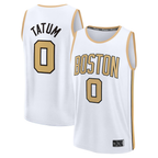 Kooe B.Celtics #0 Jayson Tatum  White 2025-26 City Edition Fast Break Jerseys