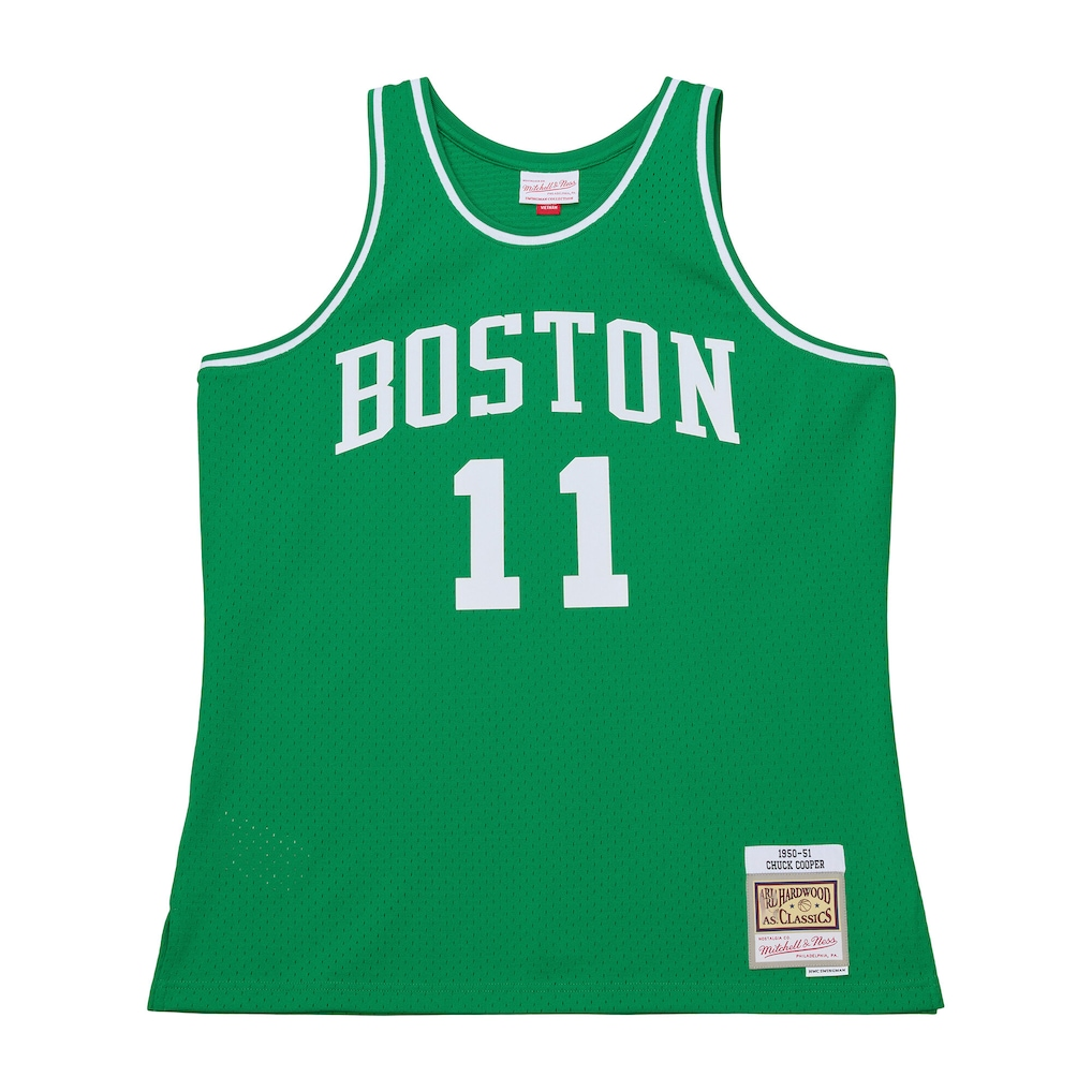 Kooe B.Celtics #11 Chuck Cooper Mitchell & Ness Kelly Green 1950-51 Pioneers Swingman Jerseys
