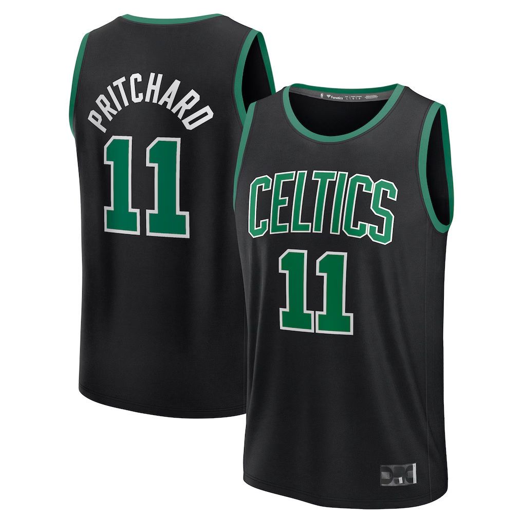 Kooe B.Celtics #11 Payton Pritchard  Black Fast Break Replica Player Jerseys - Statement Edition