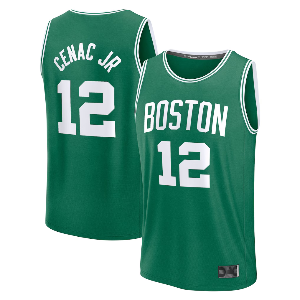 Kooe B.Celtics #12 Chris Cenac Jr. Green 2026 Draft First Round Pick Fast Break Jerseys - Icon Edition