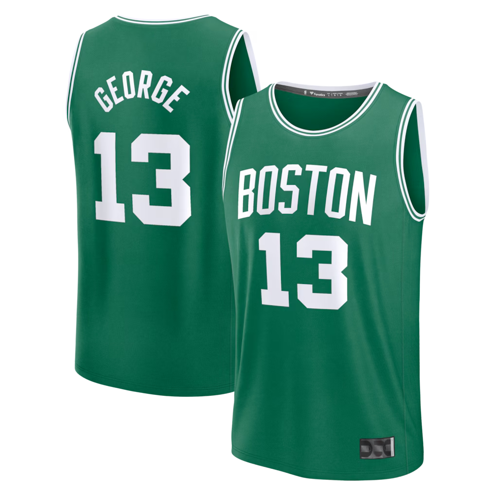 Kooe B.Celtics #13 Paul George  Kelly Green Fast Break Replica Jerseys - Icon Edition