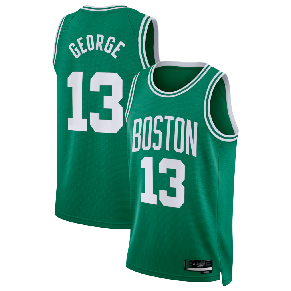 Kooe B.Celtics #13 Paul George Kelly Green Swingman Jerseys - Icon Edition