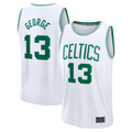 Kooe B.Celtics #13 Paul George  White Fast Break Replica Jerseys - Association Edition