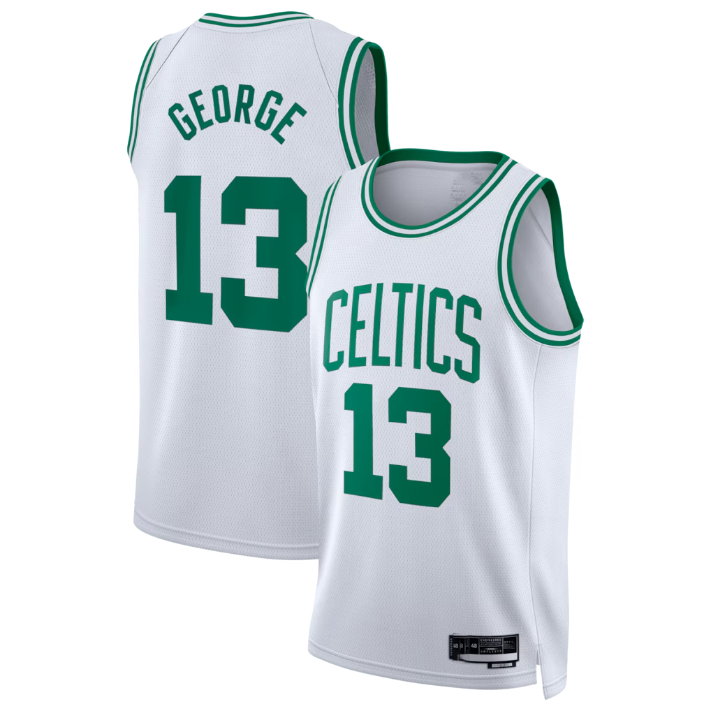 Kooe B.Celtics #13 Paul George White Swingman Jerseys - Association Edition