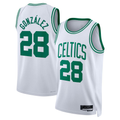 Kooe B.Celtics #28 Hugo Gonz¨¢lez White Swingman Jerseys - Association Edition