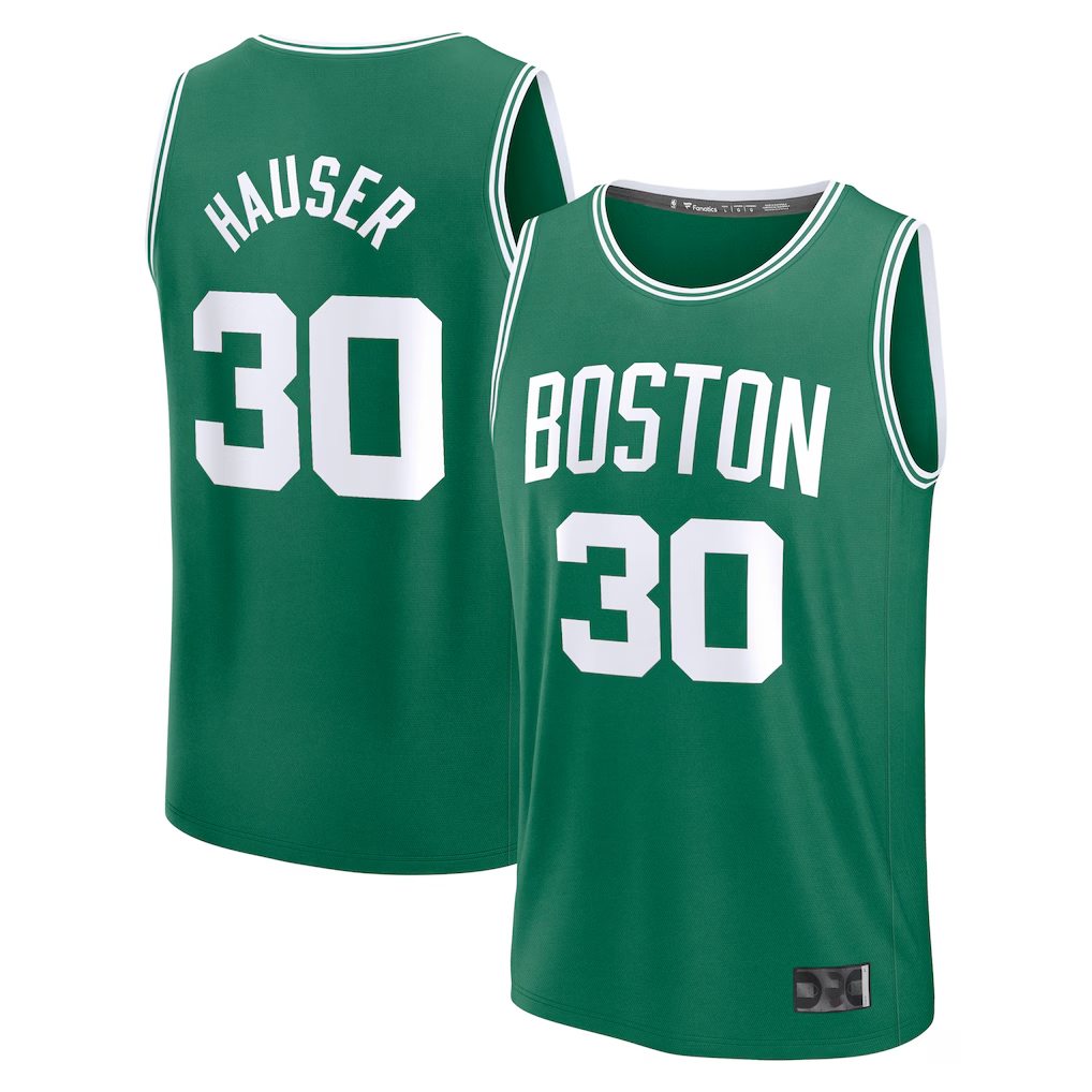 Kooe B.Celtics #30 Sam Hauser Kelly Green Fast Break Replica Player Jerseys - Icon Edition