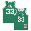 Kooe B.Celtics #33 Larry Bird Mitchell & Ness Kelly Green 1985-86 Hardwood Classics Throwback Team Jerseys