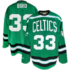 Kooe B.Celtics #33 Larry Bird Mitchell & Ness Kelly Green Big & Tall Hockey Jerseys