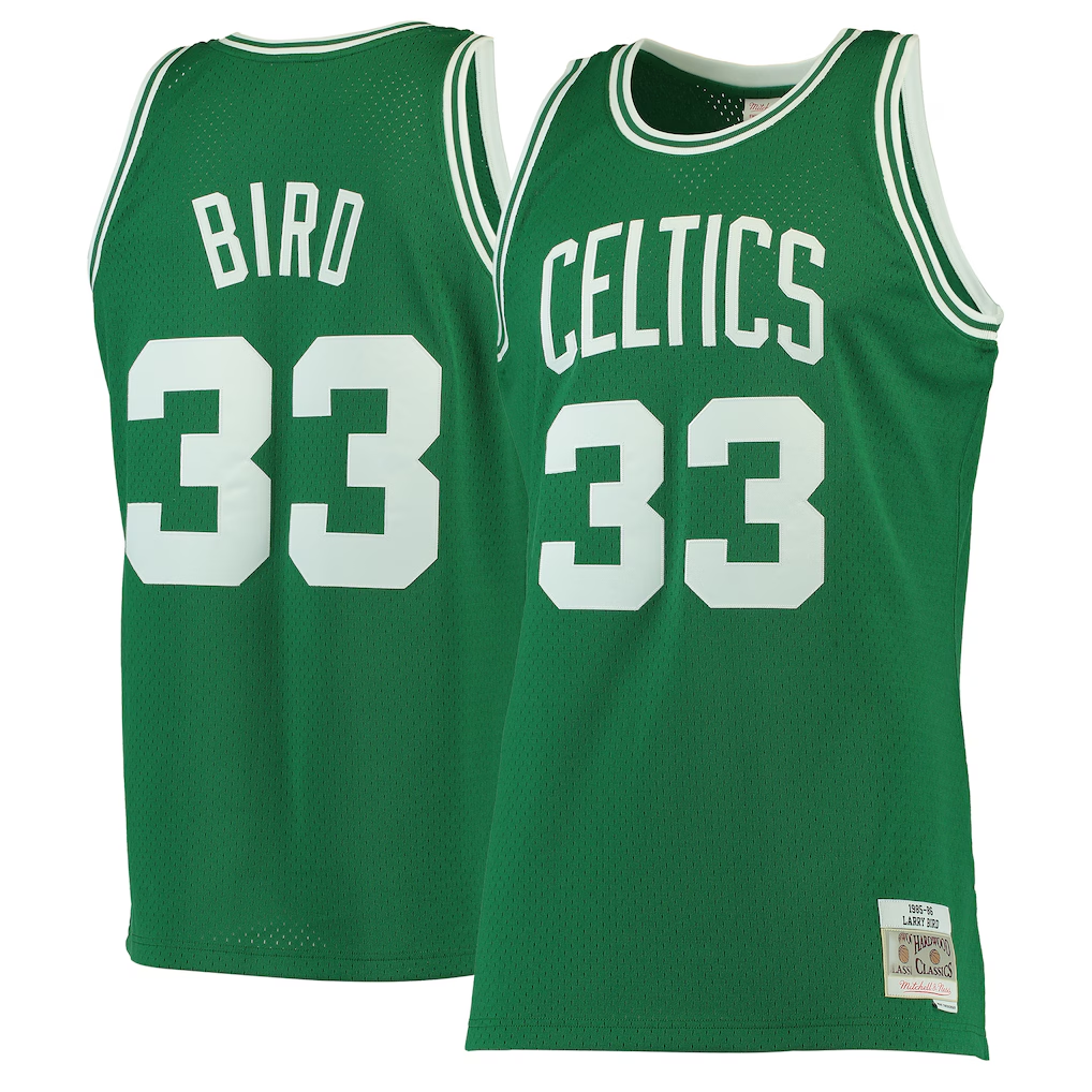 Kooe B.Celtics #33 Larry Bird Mitchell & Ness Kelly Green Hardwood Classics Swingman Jerseys