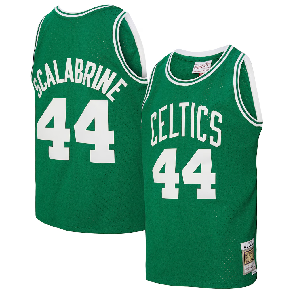 Kooe B.Celtics #44 Brian Scalabrine Mitchell & Ness Kelly Green 200708 Hardwood Classics Swingman Jerseys