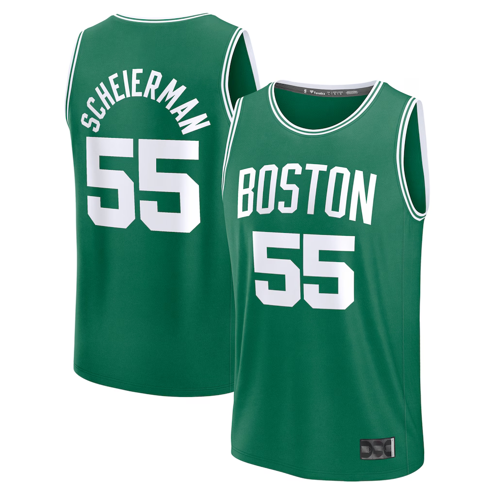 Kooe B.Celtics #55 Baylor Scheierman Kelly Green 2024 Draft Fast Break Player Jerseys - Icon Edition