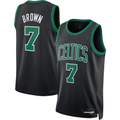 Kooe B.Celtics #7 Jaylen Brown Black Swingman Jerseys - Statement Edition