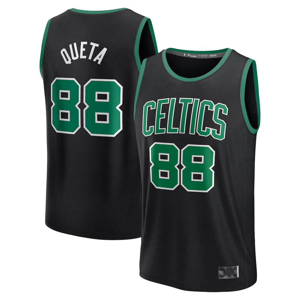 Kooe B.Celtics #88 Neemias Queta Black Fast Break Replica Player Jerseys - Statement Edition