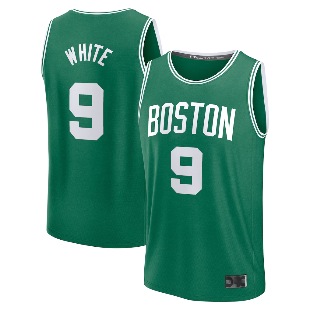 Kooe B.Celtics #9 Derrick White  Kelly Green Fast Break Replica Player Jerseys - Icon Edition