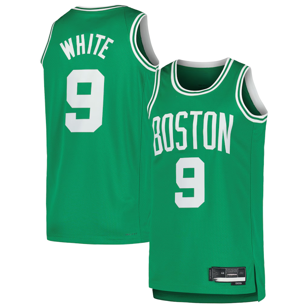 Kooe B.Celtics #9 Derrick White Kelly Green Swingman Jerseys - Icon Edition
