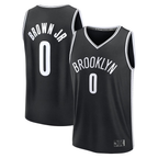 Kooe B.Nets #0 Mikel Brown Jr.  Black 2026 Draft First Round Pick Fast Break Jerseys - Icon Edition